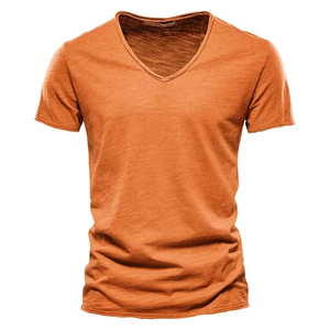 Camiseta Deportiva Transpirable 100% Algodón para Hombre, Cuello en V, Manga Corta, Talla Grande, para Gimnasio, Fitness y Entrenamiento - Product Image 2