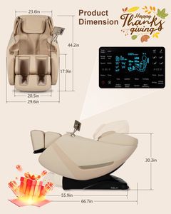 Sillón de Masaje Inteligente 4D con Airbag de Cuerpo Completo, Guía Mecánica SL, Voz AI y Función de Sofá Cómodo - Product Image 2