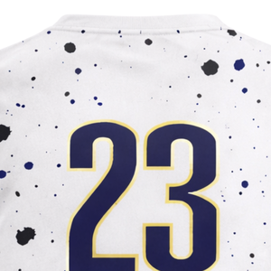 Maillot de football personnalisé blanc pour femmes, design éclaboussures de peinture, manches courtes, respirant, séchage rapide, uniforme d'équipe de football pour filles - Product Image 5