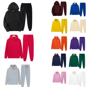 Unisex Custom Logo Men's Spring Running <b>Set</b> Blank Hoodie <b>Jogger</b> Sweat Suits with Solid Pattern Men's Two Piece Matching <b>Set</b> - Product Image 6