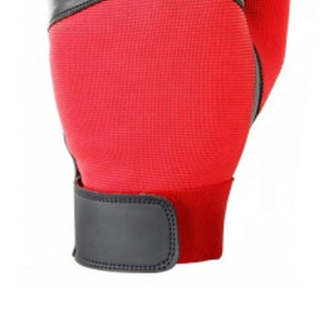 Guantes de bateo de cuero rojo con cierre de gancho y bucle para entrenamiento, unisex, para adultos - Product Image 3