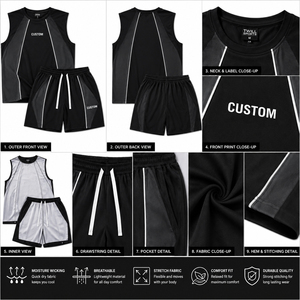 Ensemble débardeur sans manches et short personnalisé pour homme, noir, séchage rapide, sportif, vente en gros, tenue d'été, ensemble short de sport pour homme - Product Image 6