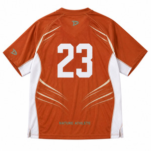 Maillot d'équipe personnalisé pour homme, orange rouille, option sublimée, léger, en maille respirante, en polyester, pour la performance - Product Image 3