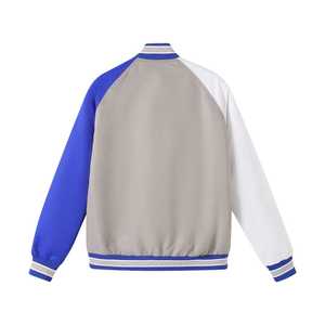 เสื้อแจ็คเก็ตบอมเบอร์ผ้าซาตินสีเทา-น้ำเงิน Zeta Phi Beta ปักลายเชนิลล์ ซับในสั่งทำพิเศษสำหรับผู้หญิง สไตล์กรีก ติดกระดุมแป๊ก เสื้อผ้าพรีเมียม - Product Image 2