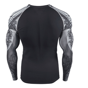 Rashguards de Spandex con Estampado Digital Personalizado para Hombre, Manga Larga, Alta Calidad, con Soporte OEM - Product Image 3