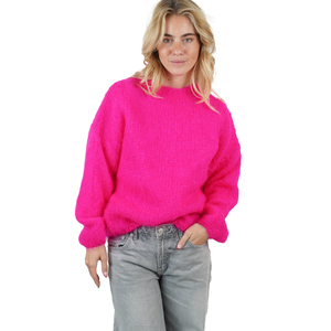 Sweat-shirt en mohair personnalisé pour femme, pull doux et moelleux à col rond, coupe oversize, chaud, hiver, décontracté, streetwear, mode de luxe, marque privée - Product Image 1