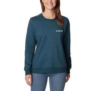 Sudadera de Mujer de Color Sólido a Precio Económico, Cuello Redondo, Holgada, Informal para Invierno y Otoño, 100% Algodón Transpirable, OEM - Product Image 2
