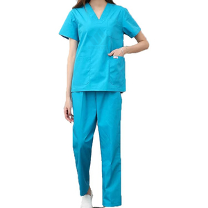 Conjunto de Uniforme Médico SPARKWELL INDUSTRY para Mujer, Color Morado, Cuello en V, Manga Corta, Pantalones Rectos, Algodón y Poliéster, Uniforme Hospitalario - Product Image 6