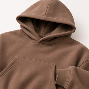 Sweat à capuche ample en coton 350 GSM, coupe oversize avec épaules tombantes, poche kangourou, personnalisable, faible MOQ, ODM - Product Image 6