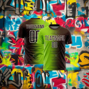 Camiseta de fútbol con rayas degradadas, ropa para hombre, camisetas holgadas con nombre de equipo personalizado, camiseta de fútbol de moda con grafiti estampado 3D - Product Image 6