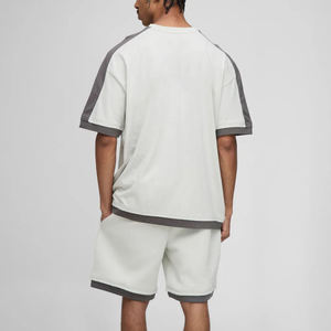 Ensemble T-shirt et short pour adulte, style tendance, 100% coton respirant, toutes tailles, été, logo personnalisé, ensemble de survêtement 2 pièces - Product Image 5