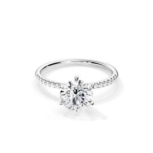 แหวนเพชรทองคำขาวดีไซน์ทันสมัยจากซัพพลายเออร์อินเดีย สำหรับขอแต่งงานและเครื่องประดับเจ้าสาว มีจำหน่ายในราคาส่งออก - Product Image 4