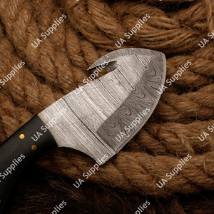 มีดสกินเนอร์เหล็กดามัสกัสคุณภาพสูง DIY สำหรับตั้งแคมป์ ล่าสัตว์ กิจกรรมกลางแจ้ง รับผลิตแบบ OEM/ODM ขายส่ง มีดสำหรับชำแหละหนังสัตว์ ปรับแต่งได้ - Product Image 3