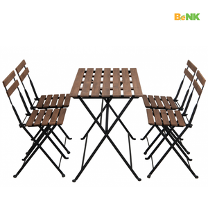BENK Best-seller Ensemble bistro 5 pièces en bois d'acacia Mobilier de salle à manger d'extérieur certifié FSC pour les écoles et les hôpitaux - Product Image 2