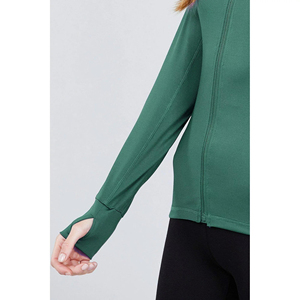 Women's full sleeve <b>yoga</b> <b>jacket</b> designed with lightweight premium material providing superior comfort and unrestricted movement - Product Image 4