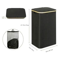 Panier à linge pliable en toile de bambou pour empiler les vêtements sales et les articles de salle de bain – Offre spéciale
