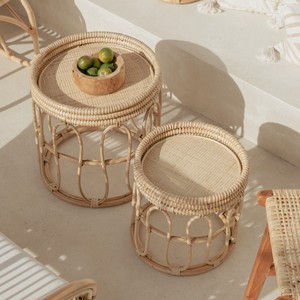 Rattan <b>sofa</b> side <b>tables</b> best selling modern home interior furniture decorative coffee <b>table</b> set - Product Image 3