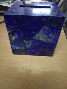 Boîte à mouchoirs moderne en lapis-lazuli naturel pour la décoration de la maison, porte-serviettes, boîte de rangement pour papier pour hôtel, restaurant, décoration de la maison - Product Image 4