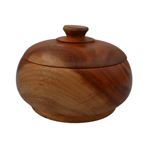 Classic Wood Sugar Pot Minimalist Designer Surface Wood Sugar Container Crafts Wholesale Price - Product Image 3