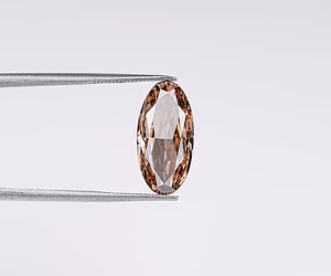 Diamant CVD cultivé en laboratoire, populaire, 4,04 CT, couleur champagne fantaisie, taille ovale, certifié IGI, pour la fabrication de bijoux, OM GEMS - Product Image 2