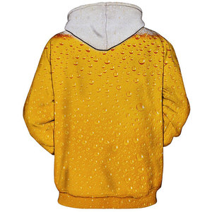 Sweat-shirt à capuche pour homme, impression numérique par sublimation personnalisée en gros, 100 % polyester, motif uni - Product Image 2