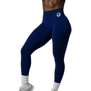 Leggings Deportivos de Cintura Alta para Mujer, Color Azul Rey, Sin Costuras, Compresión, para Gimnasio, Yoga, Ejercicio, Correr, Resistentes a las Sentadillas, Elásticos - Product Image 4