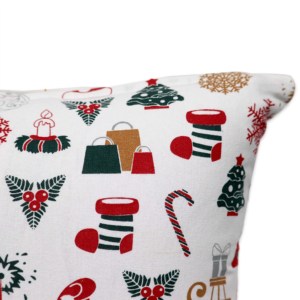 Funda de cojín navideña de lujo al por mayor, 100% algodón, con diseño estampado, para decoración del hogar, con cierre de cremallera - Product Image 2