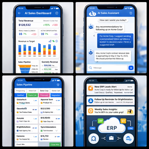 การพัฒนาแอปผู้ช่วยขายอัจฉริยะด้วย AI สำหรับระบบปฏิบัติการ Android และ iOS บริการซอฟต์แวร์มือถือสำหรับแพลตฟอร์มอัตโนมัติการขายแบบบูรณาการกับ ERP - Product Image 1