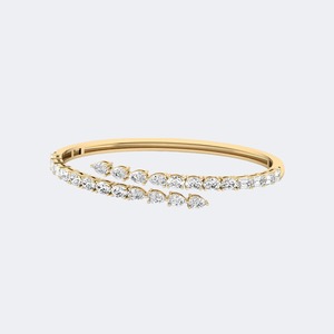 Stunning Multi Shape Lab Grown Diamond 925 Sterling <b>Silver</b> <b>Bracelet</b> for Women Luxury Anniversary <b>Bangle</b> IGI Certified 5.20ctw - Product Image 6