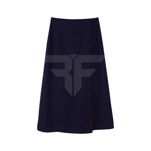 Falda Midi de Verano para Mujer 2025, Nueva Moda, Tejida, Teñida, Estilo Retro, Cintura Imperio, Clásica, Negra, Casual - Product Image 1