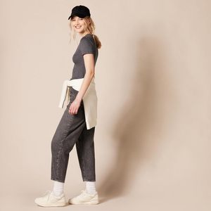 Camiseta Básica Premium de Algodón para Mujer, Tejido Suave y Transpirable, Cuello Redondo, Manga Corta, Ropa Casual para el Día a Día - Product Image 4