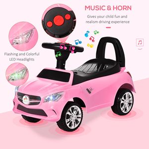 Auto Giocattolo Rosa per Bambini con Musica, Clacson, Fari e Funzioni di Stoccaggio - Product Image 4