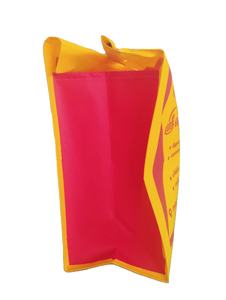 Sacs de courses écologiques biodégradables jaunes non tissés faits à la main et cousus à la main, avec poignées en boucle, réutilisables, épaisseur 110 GSM - Product Image 2