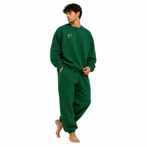Traje de lana extragrande para hombre, confeccionado con tela de lana gruesa, corte holgado y cómodo, tacto suave y calor acogedor para estar en casa o viajar. - Product Image 6