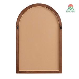 Espejo Arqueado de Ratán Estilo Boho, 20 x 30, Marrón, Espejo Decorativo de Pared con Marco de Ratán Auténtico para Baño o Tocador - Product Image 3