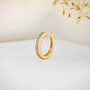 Pendientes de Oreja con Diamantes Cultivados en Laboratorio, Corte Baguette y Redondo, en Oro de 14K, Pendientes Modernos con Diamantes para Mujer, Joyería Elegante - Product Image 4