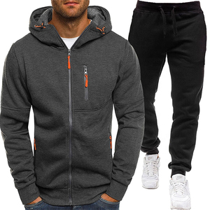Chándal Unisex Azul Marino con Capucha, Cierre con Cordón, Bolsillos Laterales, Ropa Casual de Otoño, Poliéster/Algodón, Forro Polar de Secado Rápido, Corte Regular - Product Image 4