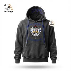 เสื้อผ้ากรีก เสื้อผ้าสตรี เสื้อฮู้ดปักลายซิกมาแกมมาโร ผ้าฝ้าย 100% เสื้อสเวตเชิ้ตผ้าฟลีซ สำหรับใส่ในฤดูใบไม้ร่วง - Product Image 2