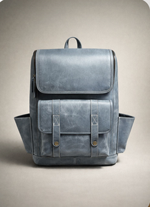 Sac à dos pour ordinateur portable en cuir véritable, design personnalisé, imperméable, portable, multifonctionnel, pour l'école, les affaires, les loisirs, les voyages, les étudiants - Product Image 2