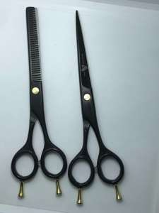 Kit de ciseaux de coiffure professionnels en acier inoxydable de 6 pouces, outils de beauté capillaire domestiques, peigne, ciseaux à effiler, ensemble de ciseaux de barbier - Product Image 2