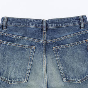 Jeans en denim délavé style hip-hop personnalisé pour hommes, coupe ample et déchirée, pantalon en jean tendance, prix d'usine en gros - Product Image 4