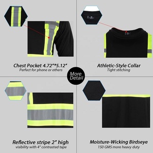 เสื้อกั๊กสะท้อนแสงแบบ Hi-Vis แขนยาว เสื้อทำงานเพื่อความปลอดภัย ชุดทำงานที่มองเห็นได้ชัดเจนสำหรับงานก่อสร้างถนนและโลจิสติกส์ - Product Image 4