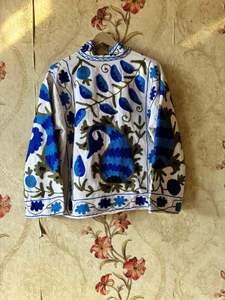 Chaqueta Bordada Kantha de Algodón Blanco para Mujer, Mangas Largas, Estampado Floral, Ropa Étnica de Invierno, Prenda Exterior Informal de Moda - Product Image 4
