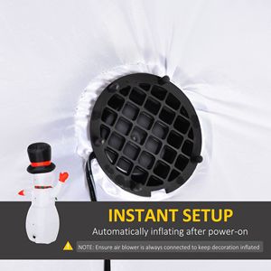 Pupazzo di Neve Gonfiabile per Decorazioni Natalizie da Giardino, 8 Piedi con Luci LED per Esterni - Product Image 6