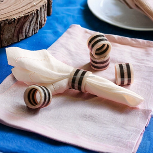Hot Selling Modern Design Napkin Ring for Wedding Dining <b>Table</b> Handicraft <b>Top</b> Quality <b>Resin</b> Inlay Napkin Ring for Tableware - Product Image 2