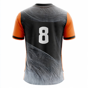 Camiseta de Fútbol Sublimada Deportiva 100% Poliéster con Número de Equipo, Camisetas de Fútbol con Cuello en V, Camisetas de Fútbol Estampadas - Product Image 4