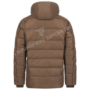 Chaqueta de Caza de Invierno Acolchada de Lana 100% Ligera de Alta Calidad con Cuello Alto y Cierre de Cremallera, Diseño Personalizable - Product Image 4