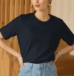 Camiseta de Mujer al por Mayor, Cuello Redondo, Personalizable con Logotipo Bordado, Lisa, Suave, Transpirable, de Algodón Jersey, para Gimnasio, Entrenamiento y Deportes - Product Image 1