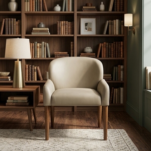 Chaise de salle à manger moderne en similicuir rembourrée en polyester pour la maison, la salle à manger, l'hôtel/villa/appartement, modèle CHA77 - Product Image 5
