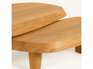 Premium Oak Coffee <b>Table</b> with Multi-Lacquer Finish Designer Wooden Coffee <b>Table</b> <b>for</b> Modern Living Room Luxury Sculptural Oak - Product Image 6